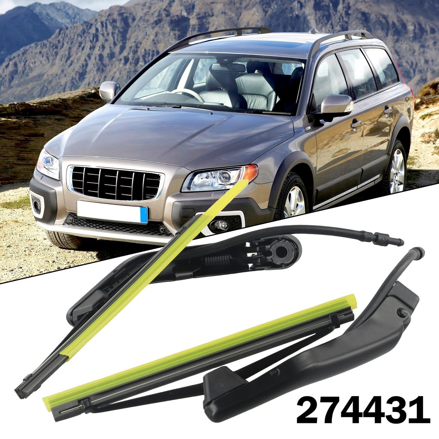 Pair Headlight Wiper Fits for Volvo 740 1982-1989 Fits for Volvo 760 1982-1989