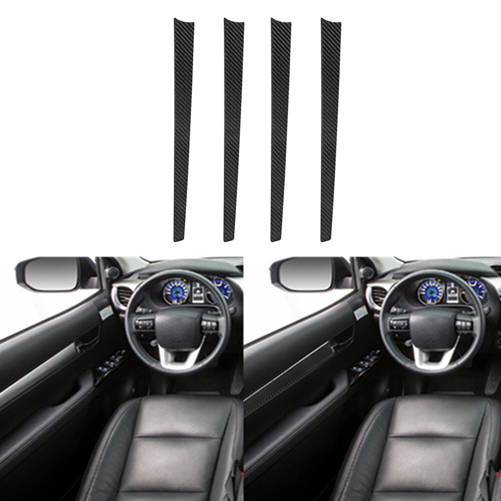 4Pcs Carbon Fiber Interior Dashboard Strip Cover Trim for Mazda CX-9 2016-2022 v