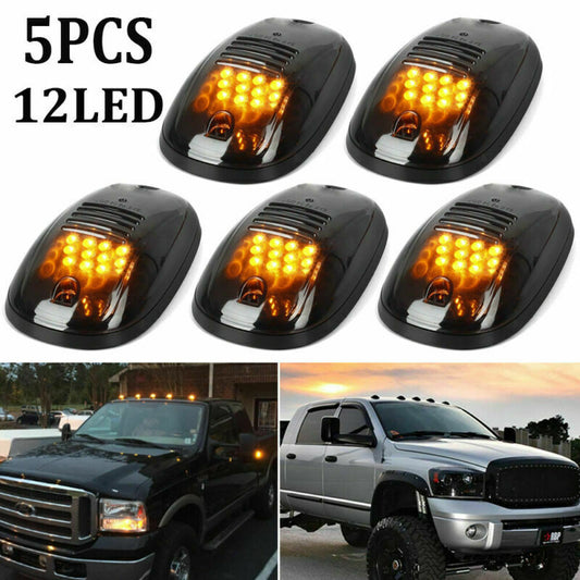5-Piece Smoked Len Truck LED Roof Cab Running Marker Lights for RAM 1500 2500 3500- n