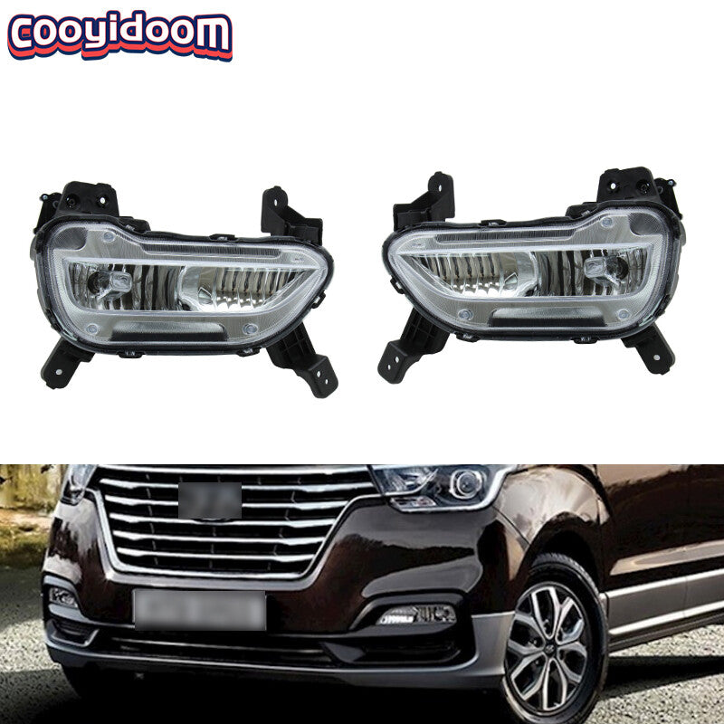 A pair of brand-new front bumper DRL fog lights are available for the for Hyundai Grand H1 2019 and 2020 models.