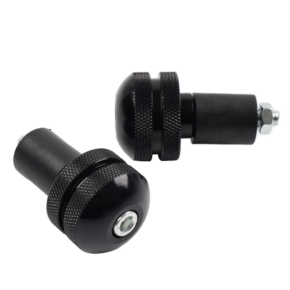 Universal 7/8 Motorcycle Handlebar Grips Bar End Cap Plug Slider Black Q