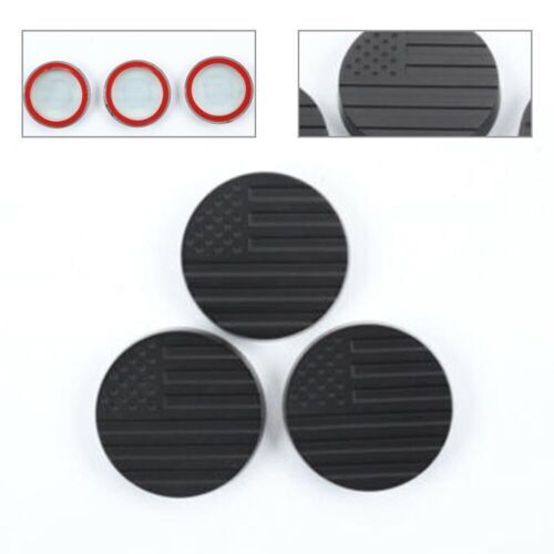 3PCS Matte Black Door Key Socket Cover for Jeep for Wrangler TJ JK JL JT Gladiator