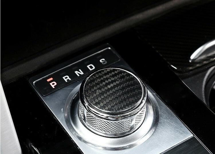 Genuine carbon fiber gear shift button protective cover suitable for Jaguar XF F-Pace 2016-19