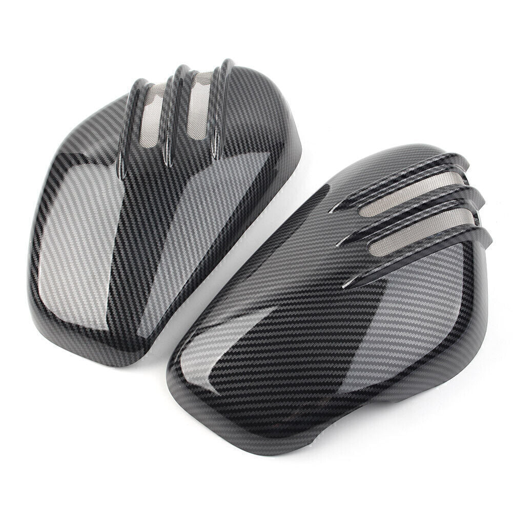 Pair Carbon Fiber Look Side Panel Battery Cover Cap for Bobber &Speedmaster 1200