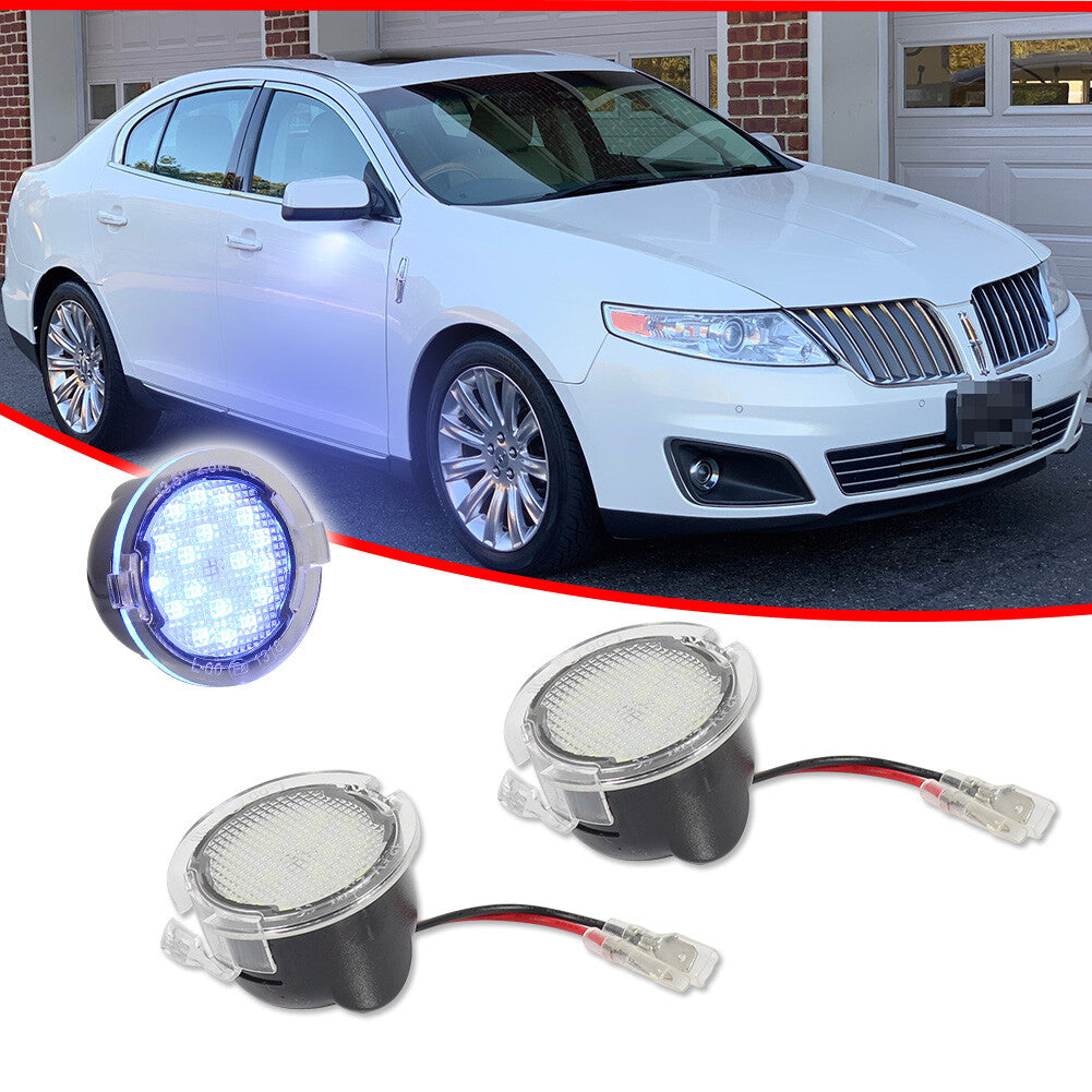 for Explorer Taurus LED Side Mirror Puddle Light Ice Blue - v