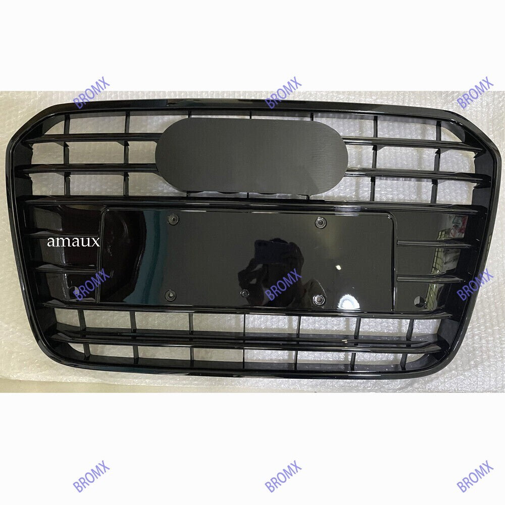 Fit for Audi A6 C7 2012-2015 Front Grille Mesh Grill Bumper Radiator Grill Black