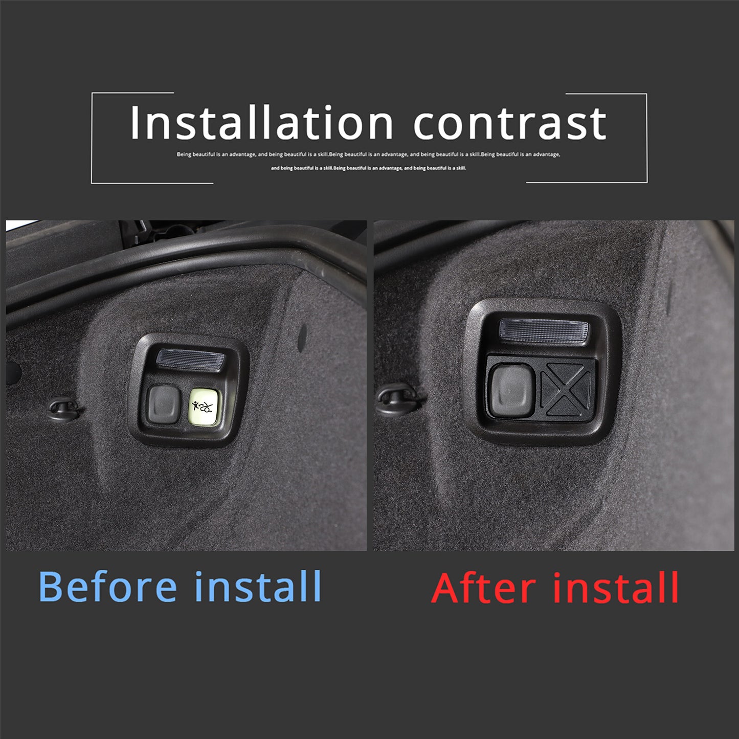 Aluminum front and rear trunk escape switch button panel trim for Corvette C8 2020-23 n