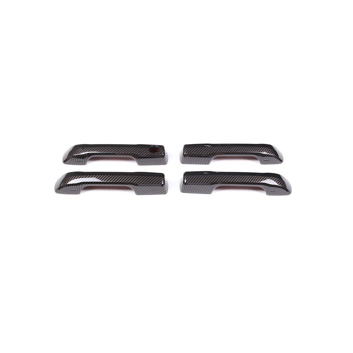 2pcs Door Handle Cover Trim Carbon Fiber for Mustang 2004-2014 Outdoor- v