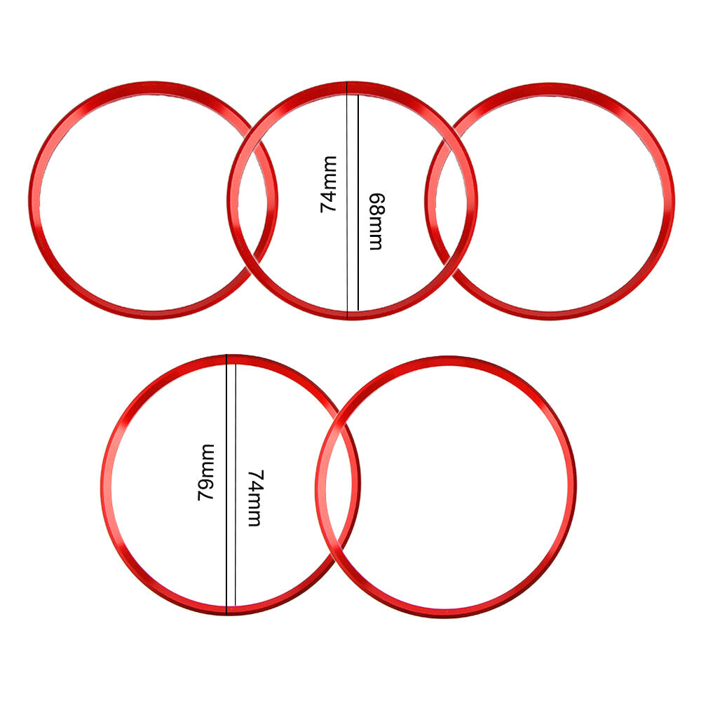 5x Red Air Vent Outlet Ring Cover Trim for Mercedes-Benz A180 A200 A220 A250