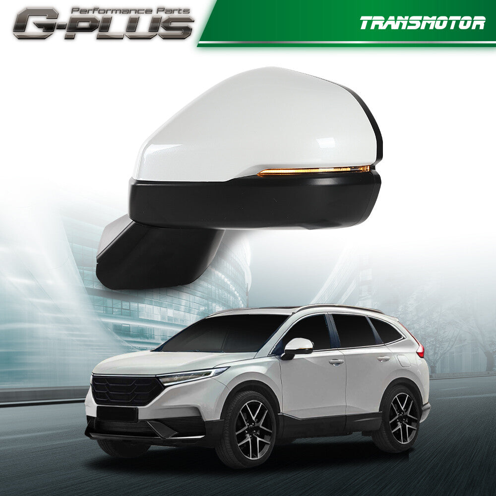 Suitable for Honda CRV 23-24 Left Driver White View Side Mirror with Turn Signal Heating- v