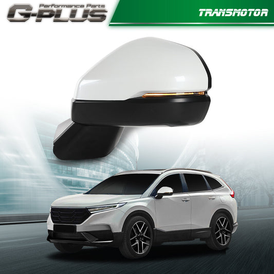 Suitable for Honda CRV 23-24 Left Driver White View Side Mirror with Turn Signal Heating- v
