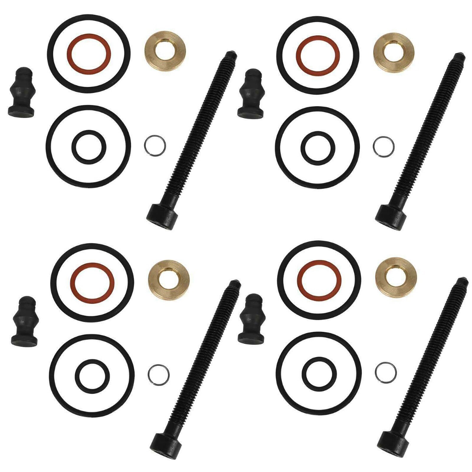 4PCS Injector Seal Washer Kits with Bolts for Audi A6 2000-2005 Auto Replacement