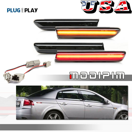 Front and rear bumper LED side marker signal light kit for 07 08 for Acura TL S model - v