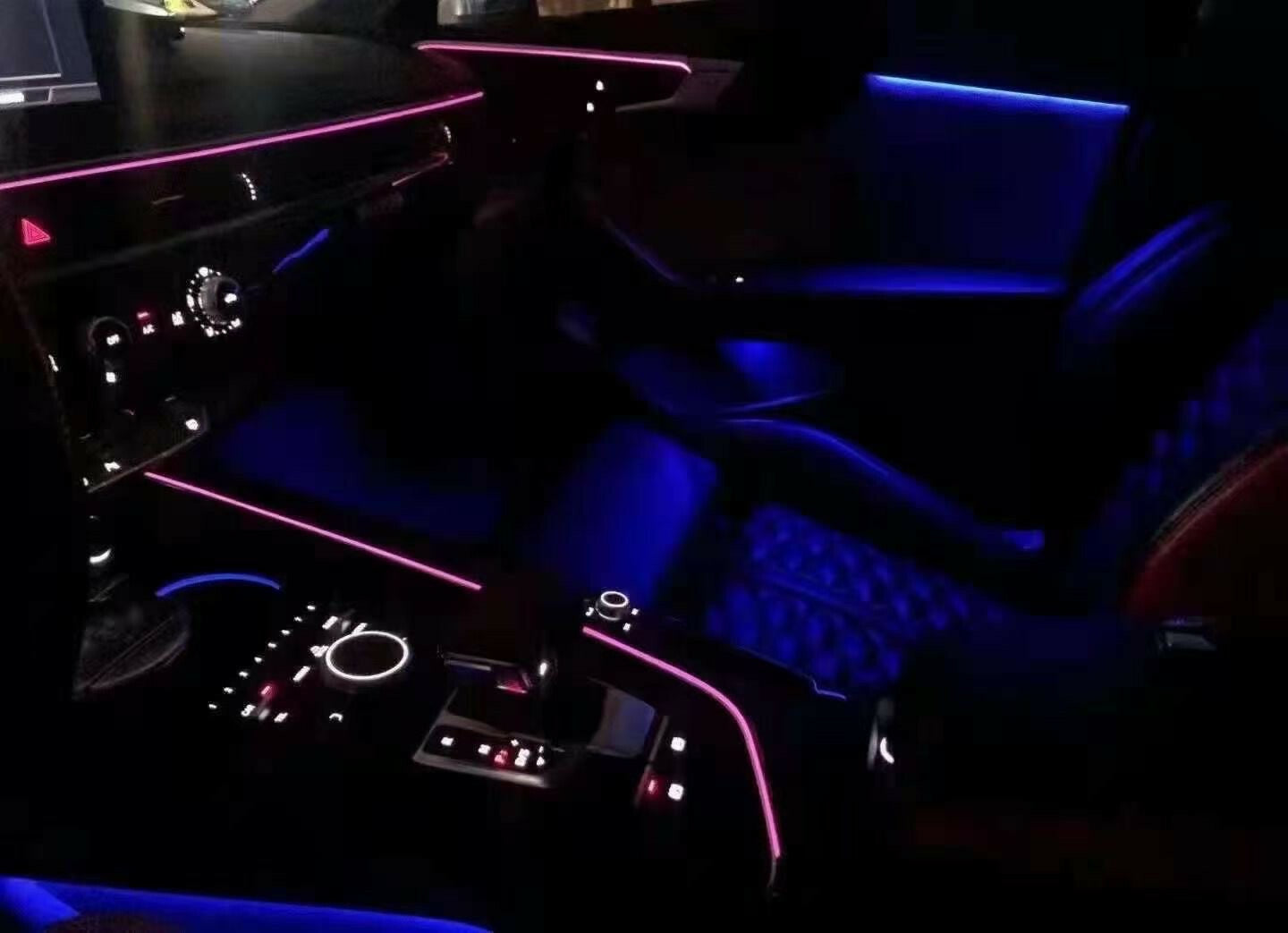 32 color Illuminated Retrofit LED Ambient console light for Audi A4 B9 2017 up v