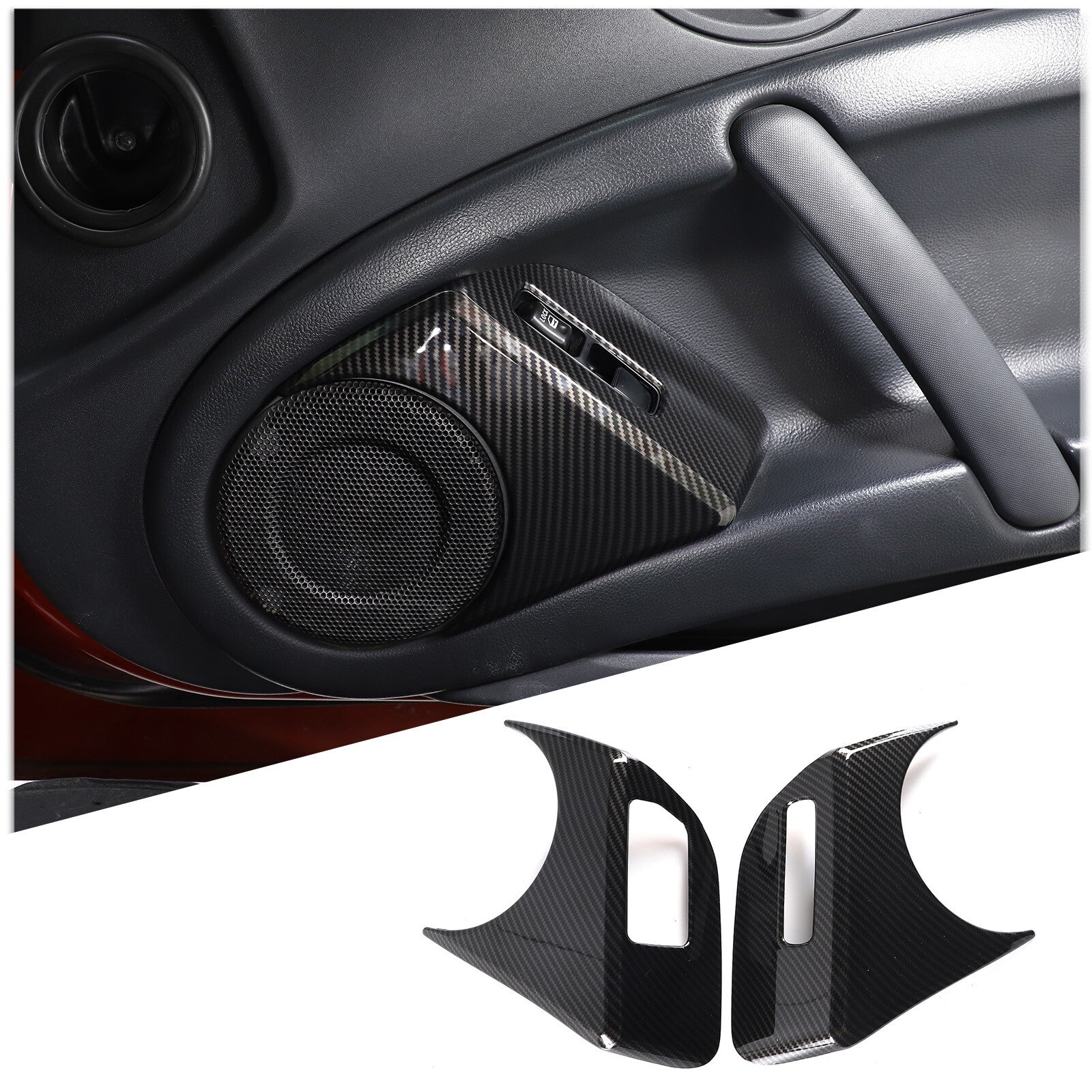 Red Electronic Handbrake Button Cover Trim for Tundrā Sequoi 2022 - 23 US- v