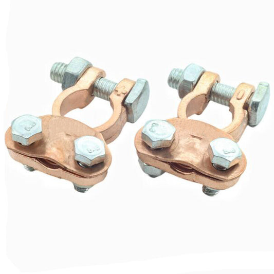 Universal copper pins for a pair of 16mm-18mm automotive battery clip terminal connectors. n