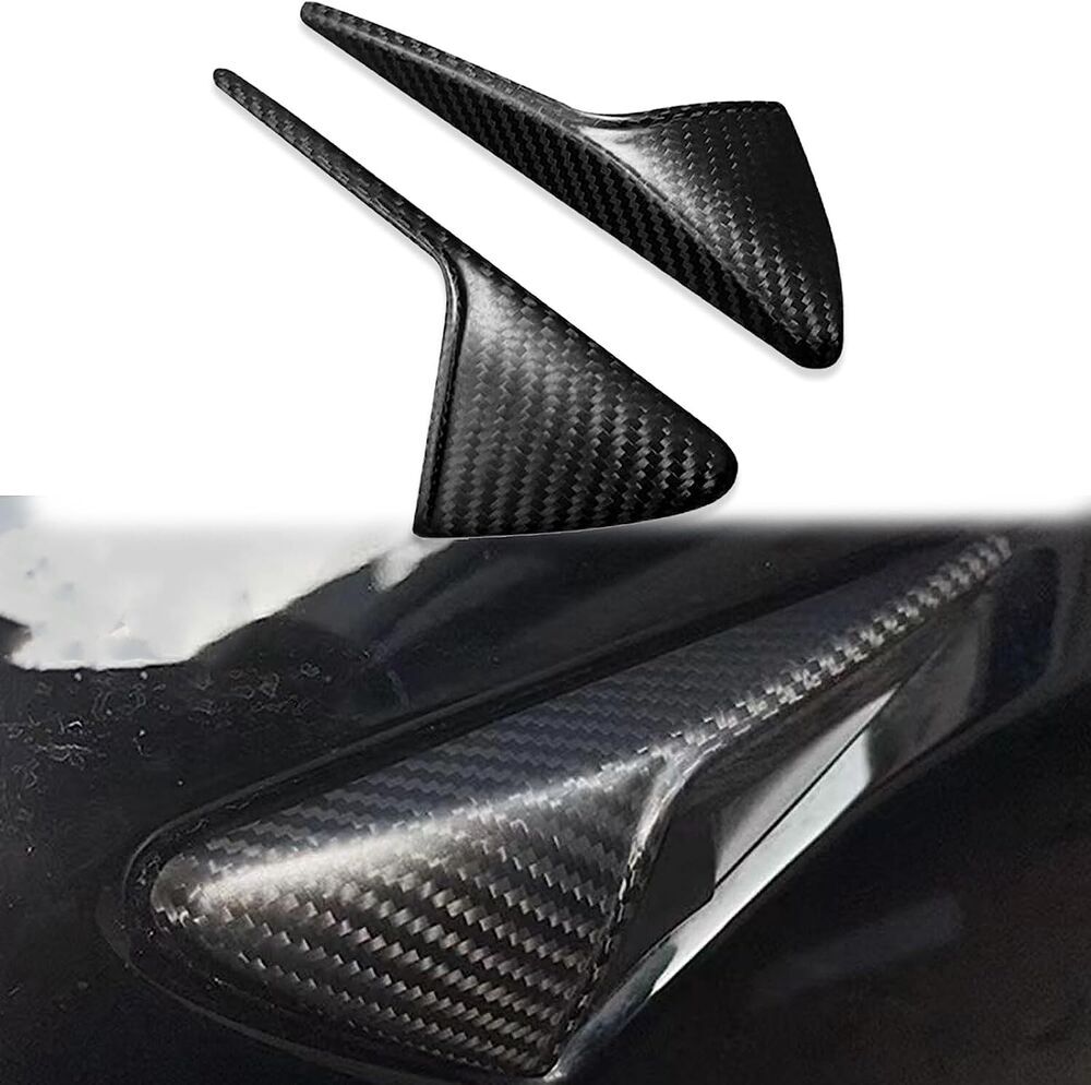 2x Matte Carbon Fiber Side Camera Protective Covers for Model 3 YX S- n