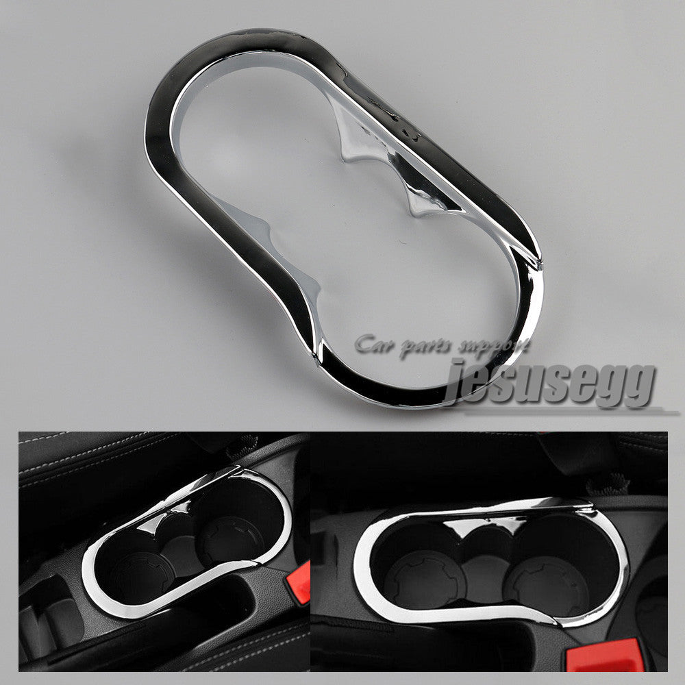 Chrome Interior Drink Cup Holder Frame Cover Trim for Ford Ecosport 2013-2015 Q