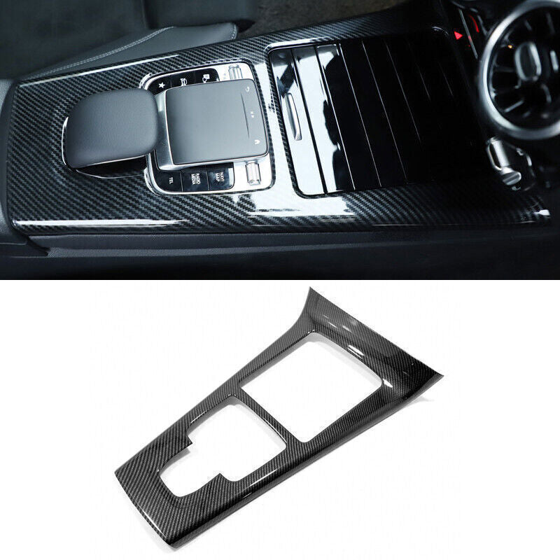 for Benz A-Class 2019-2021/ CLA C118 2020+ ABS Carbon Gear Shift Panel Trim n