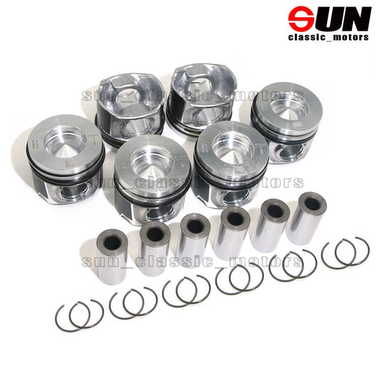 6-Piece Piston Ring Set +0.5 for 330d, 535d, X5, X6, E90, F10, F15, F30 3.0 Diesel N57-
