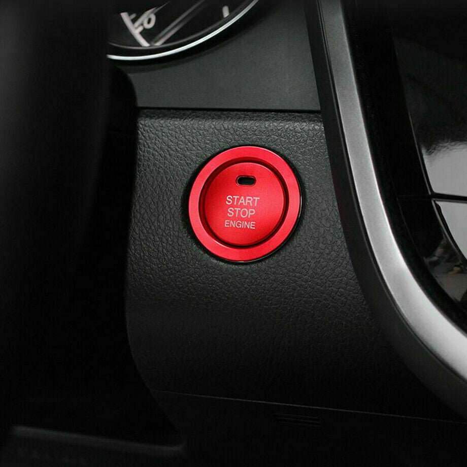 Red Aluminum Car Engine Start Stop Button Cover Trim for Toyota for Corolla 2019-22