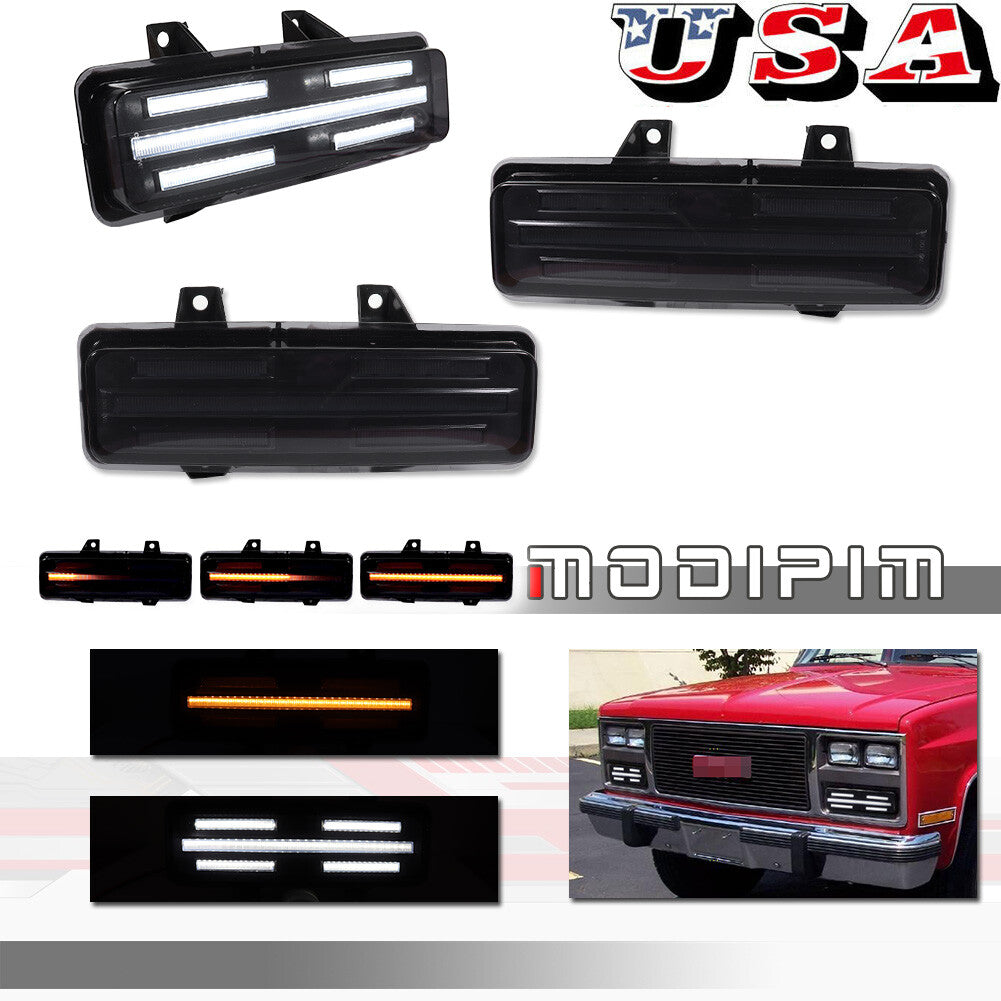 Suitable for for GMC Van Jimmy Pickup Truck Smoke Switch LED Front DRL Signal Light - v
