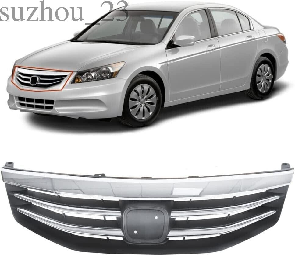 for Honda Accord 2011 2012 Chrome Front Upper Grille Radiator Bumper Upper Grill