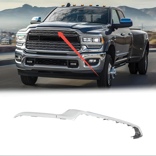 Chrome Front Upper Grille Molding Trim 6NB051Z0AE Fits 2019-2024 for Ram 2500 3500