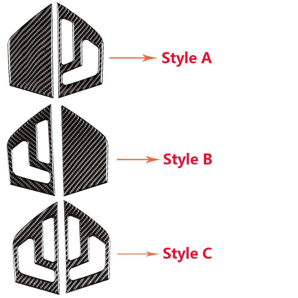 Carbon Fiber Interior Door Panel Trim Fit for Mercedes-Benz C Class W204 2007-13