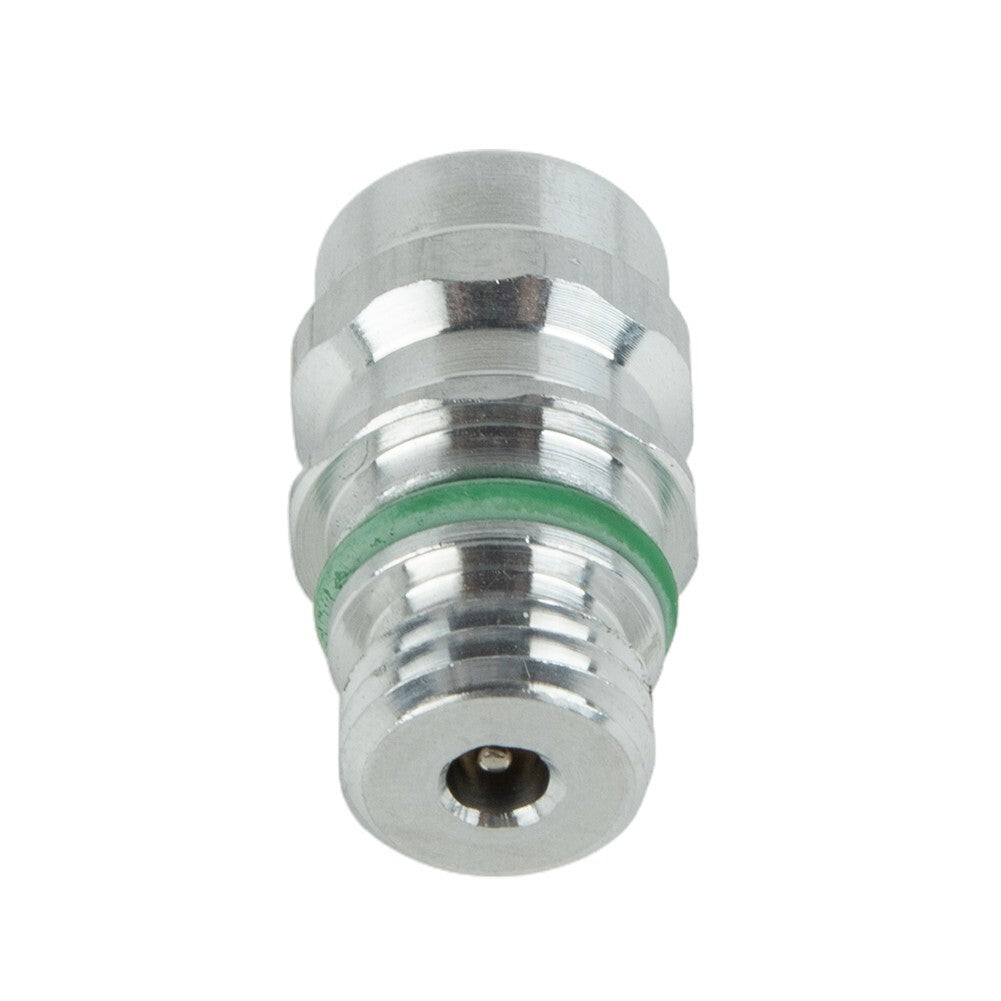 A/C Service Valve High Side R-134a Port Adapter with Replaceable Valve Cores v