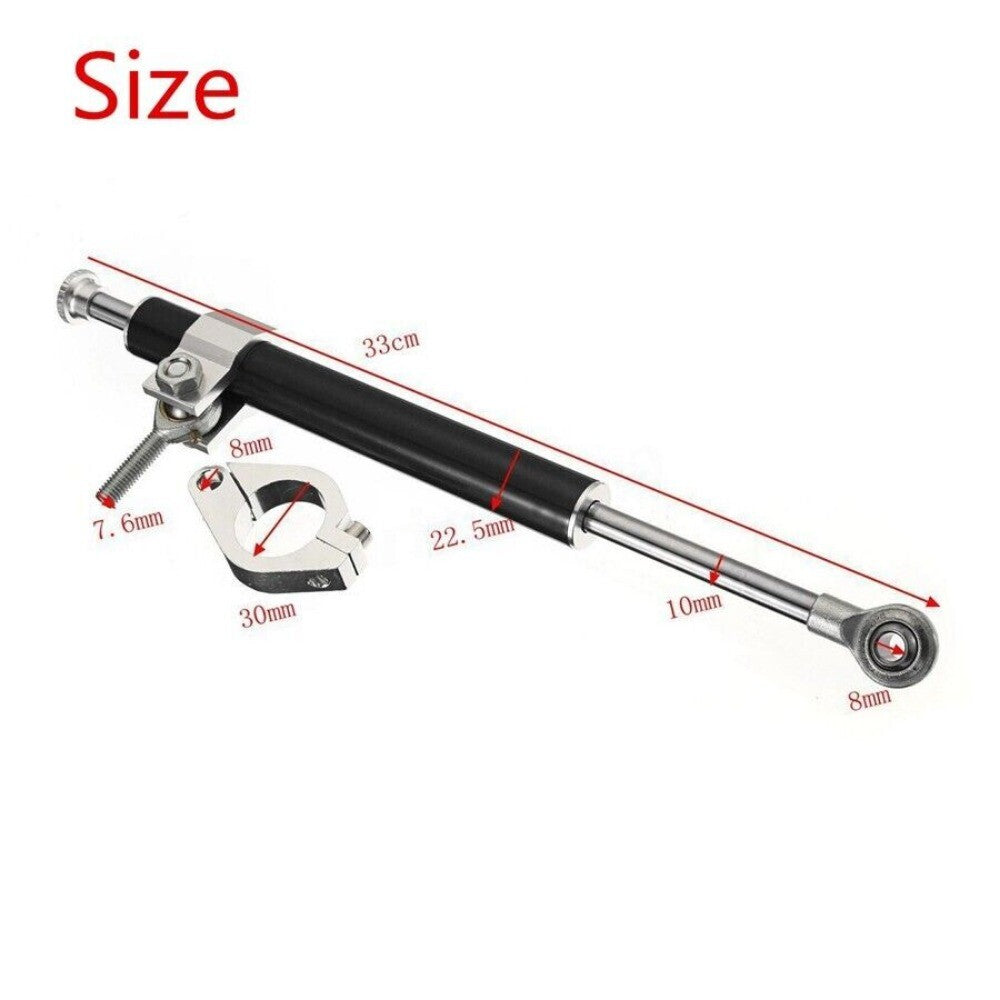 330mm Black Aluminum Steering Damper Adjust Stabilizer for Motorcycle,Dirt Bike n