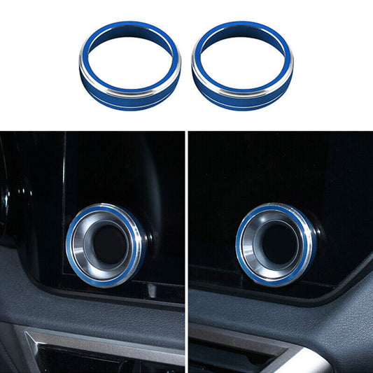 Blue Aluminum Console Air Conditioning Knob Trims for Lexus RX350 500h 2023-2024