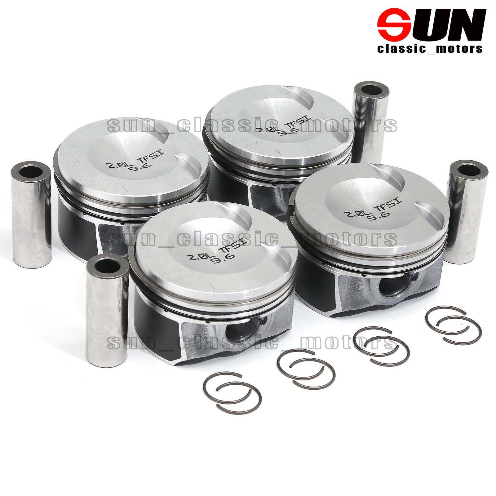 4 KS engine pistons and rings, 82.51 mm x 21 mm, for GTI for Passat and for Audi A3 2.0T EA888-