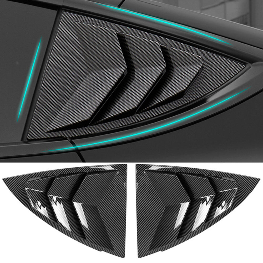 Suitable for Model 19-22 Y Rear Ventilation Window Spoon Cover, Carbon Fiber Black - n