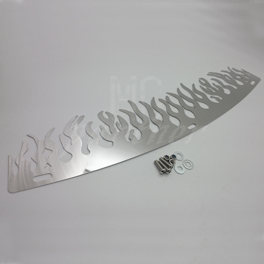 Chrome Flame Slotted Batwing Windshield Trim for Harley Electra Street Glide Q