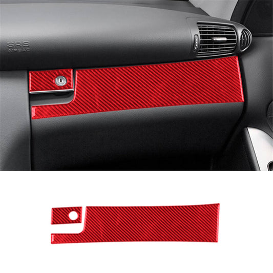 Red carbon fiber storage box trim for Mercedes-Benz W203 2005-2007
