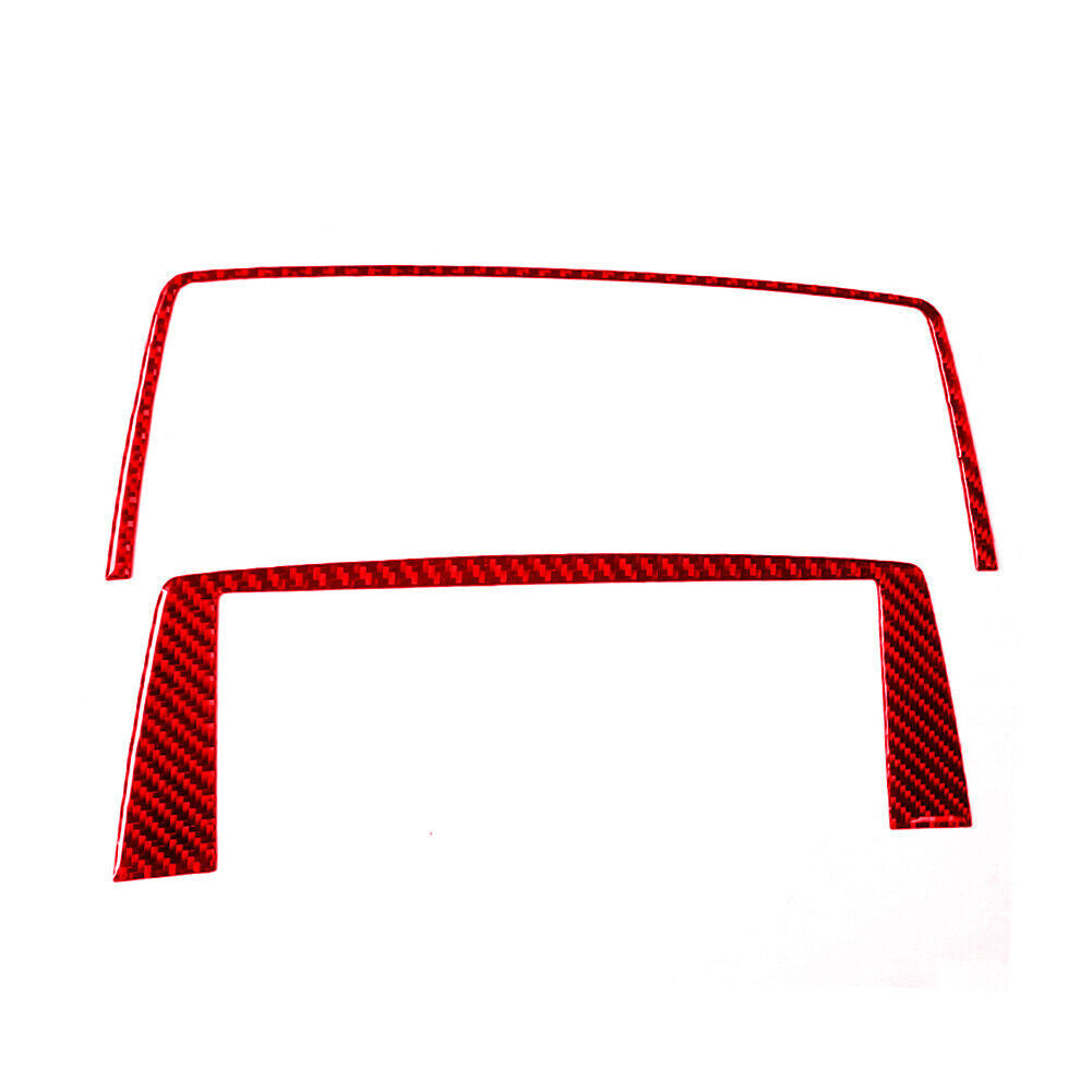 Red Carbon Fiber Gear Shift Panel Decorative Cover Trim for Camry 2012-14 v