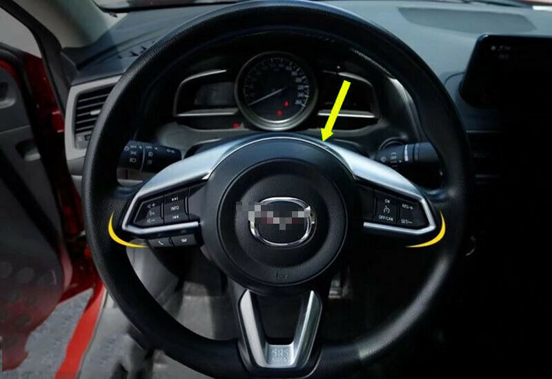 for Mazda CX-5 2017-2021 Matte Interior Steering Wheel Frame Cover Decor Trim