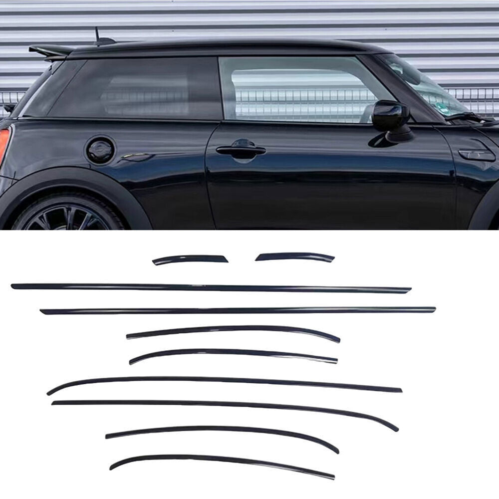 for Mini Cooper R56 2-Door 08-2013 Window Sill Molding Trim Strip Cover Black B n