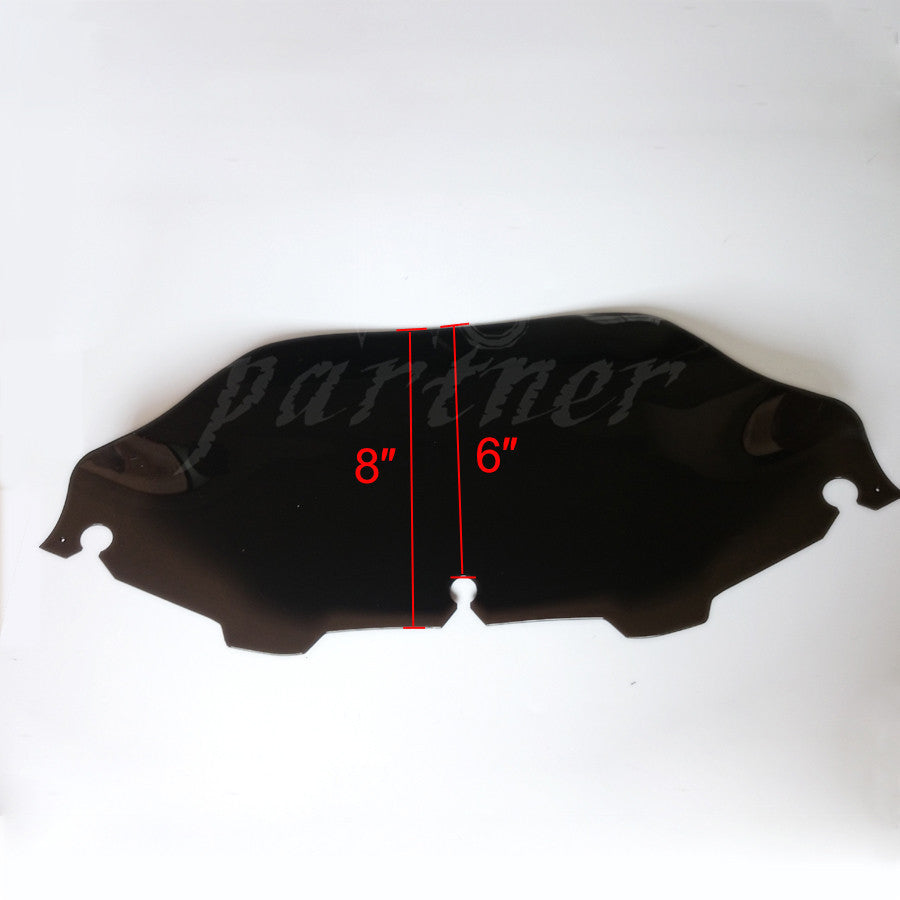 6 Dark Tea Wave Windshield Windscreen for Harley FLHT FLHTC FLHX Touring 96-13 Q