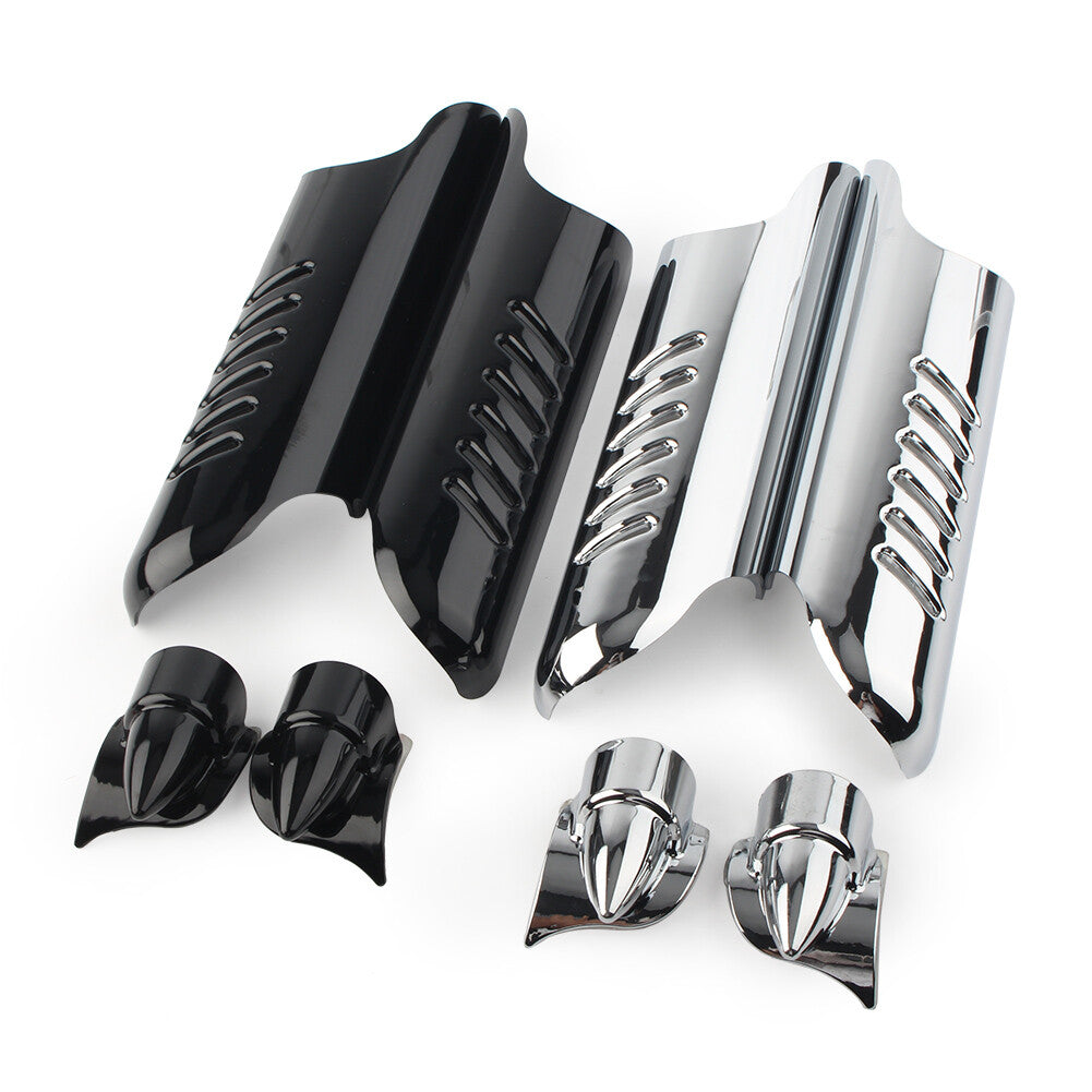 for Harley Touring FLHT 2000-13 01 Chrome Fitk Lower Leg Deflectors Shield Cover