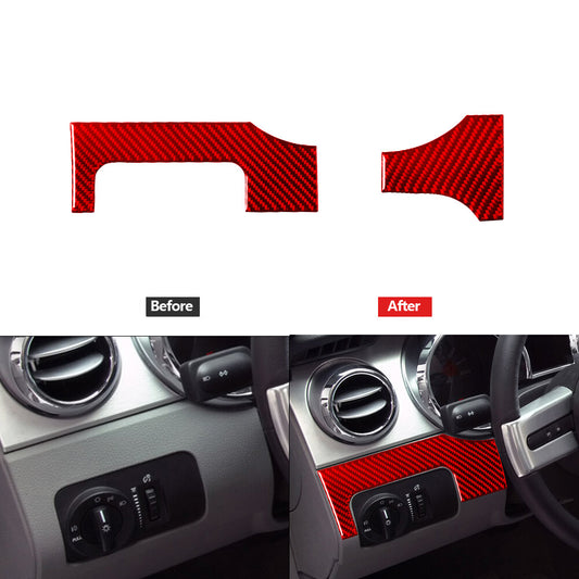 2Pcs Left-right Air Vents Trim Cover Carbon Fiber For Quest 2004-2006 v