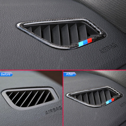 for BMW 3 4 Series F30 F33 Carbon Fiber Front Dashboard Upper Air Outlet Trims