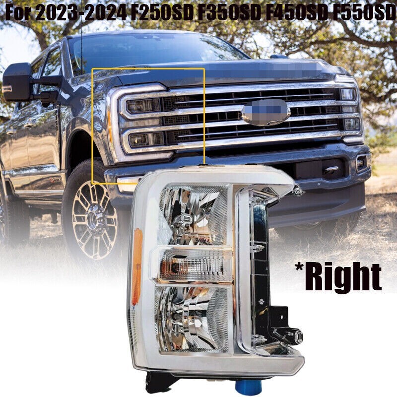 PASSENGER SIDE RH HEADLIGHT PC3Z13008H For 2023 2024 F250SD F350SD F450SD F550SD n