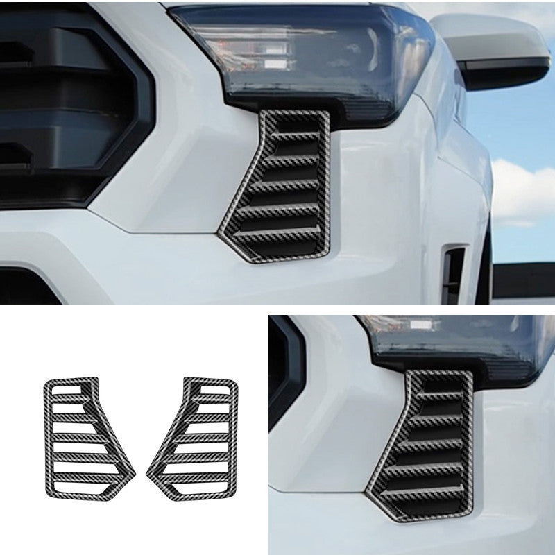 Fit For Tacoma 2024 Carbon fiber Front Engine Air Vent Inlet Trim 2pcs v
