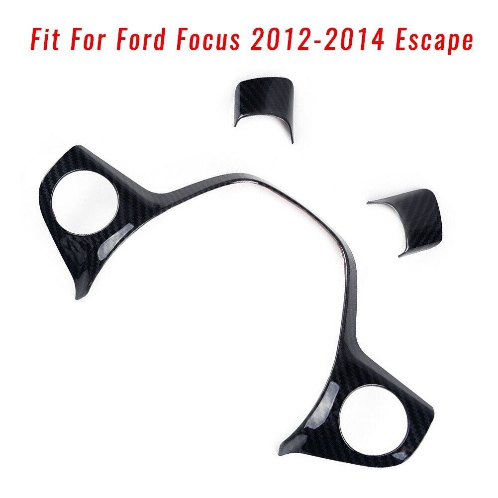 Carbon Fiber Style Steering Wheel Cover Trim  for ford ,Focus 2012-2014 Escape
