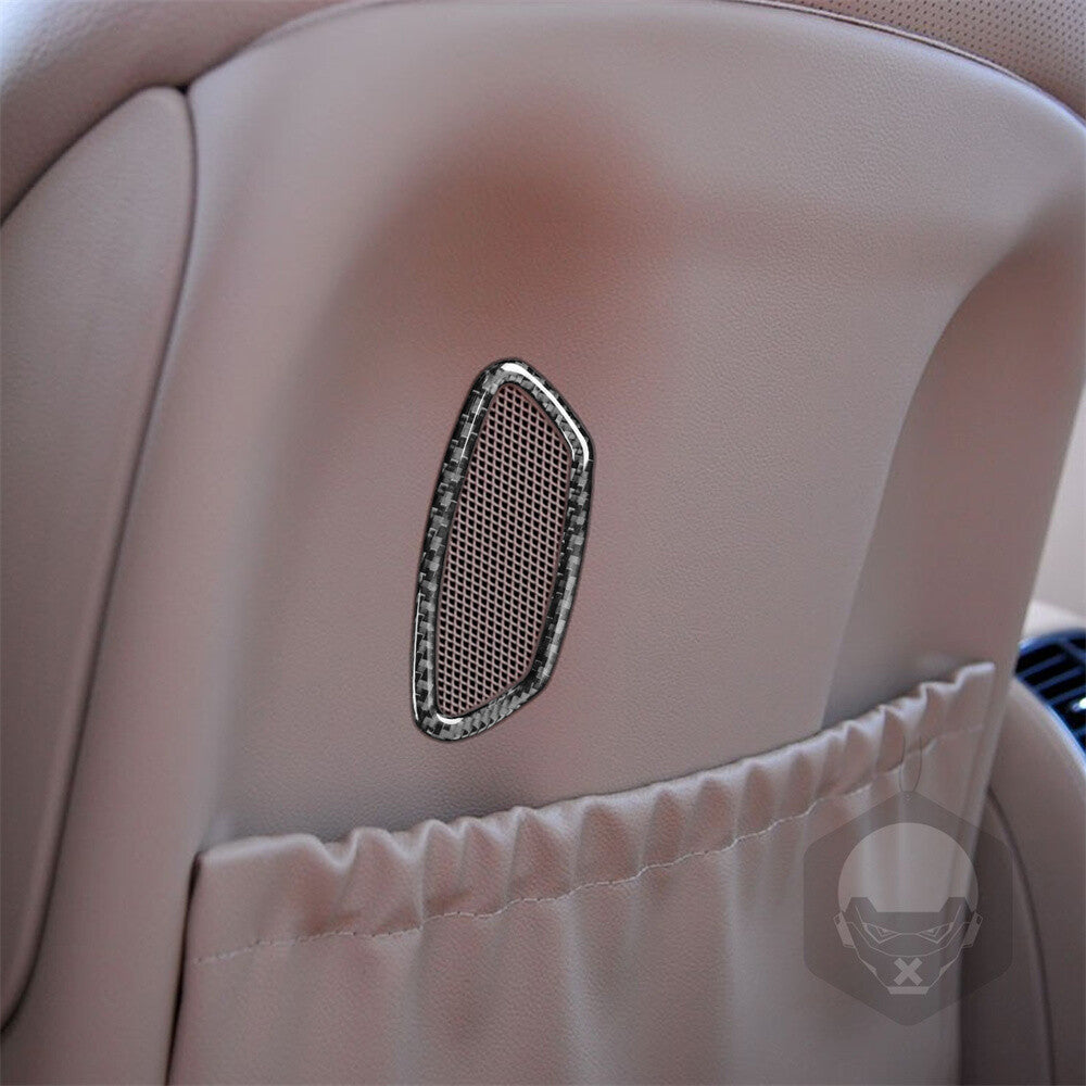 Carbon Fiber for Seat Back Air Outlet Vent Ring Trim for Benz CLS Class C219 2004-09