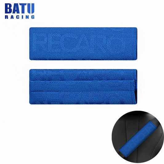 Car Safety for Seat Belt RECARO Shoulder Pad Cover Cushion Comfortable Driving Blue