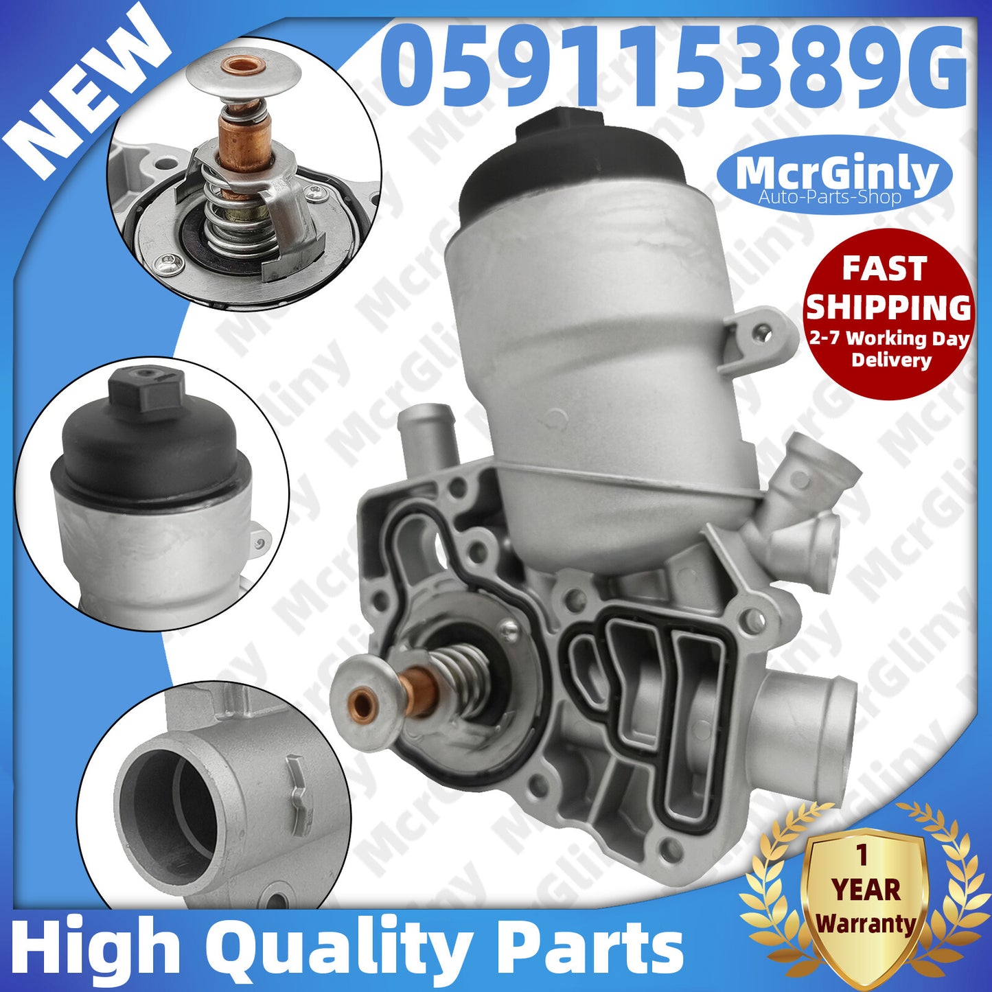 Aluminum oil filter housing cover suitable for Touareg, for Audi A4, A6, Q7, 3.0T- n