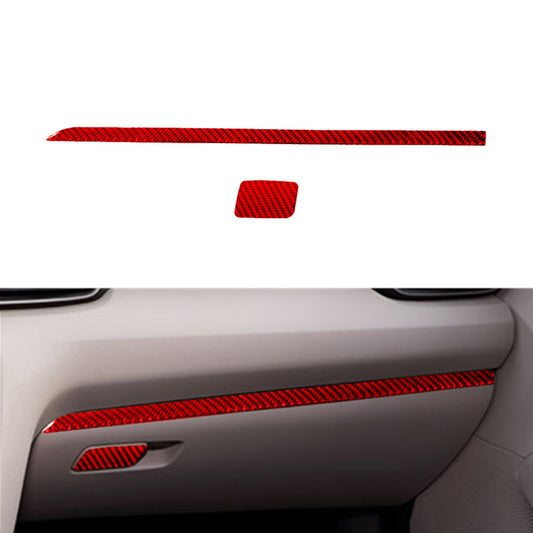 2X Red Carbon Fiber for Co -pilot Storage Lattch Trim for Hyundai for Veloster JS 2019-22